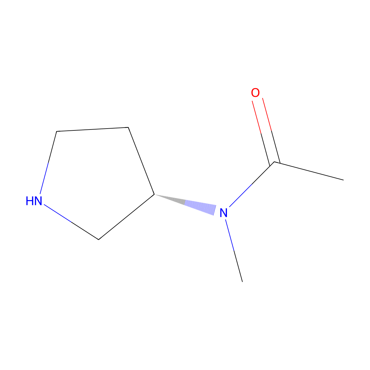 (S)-3-(N-Acetyl-N-methylamino)pyrrolidine molecular structure, CAS 550370-77-9