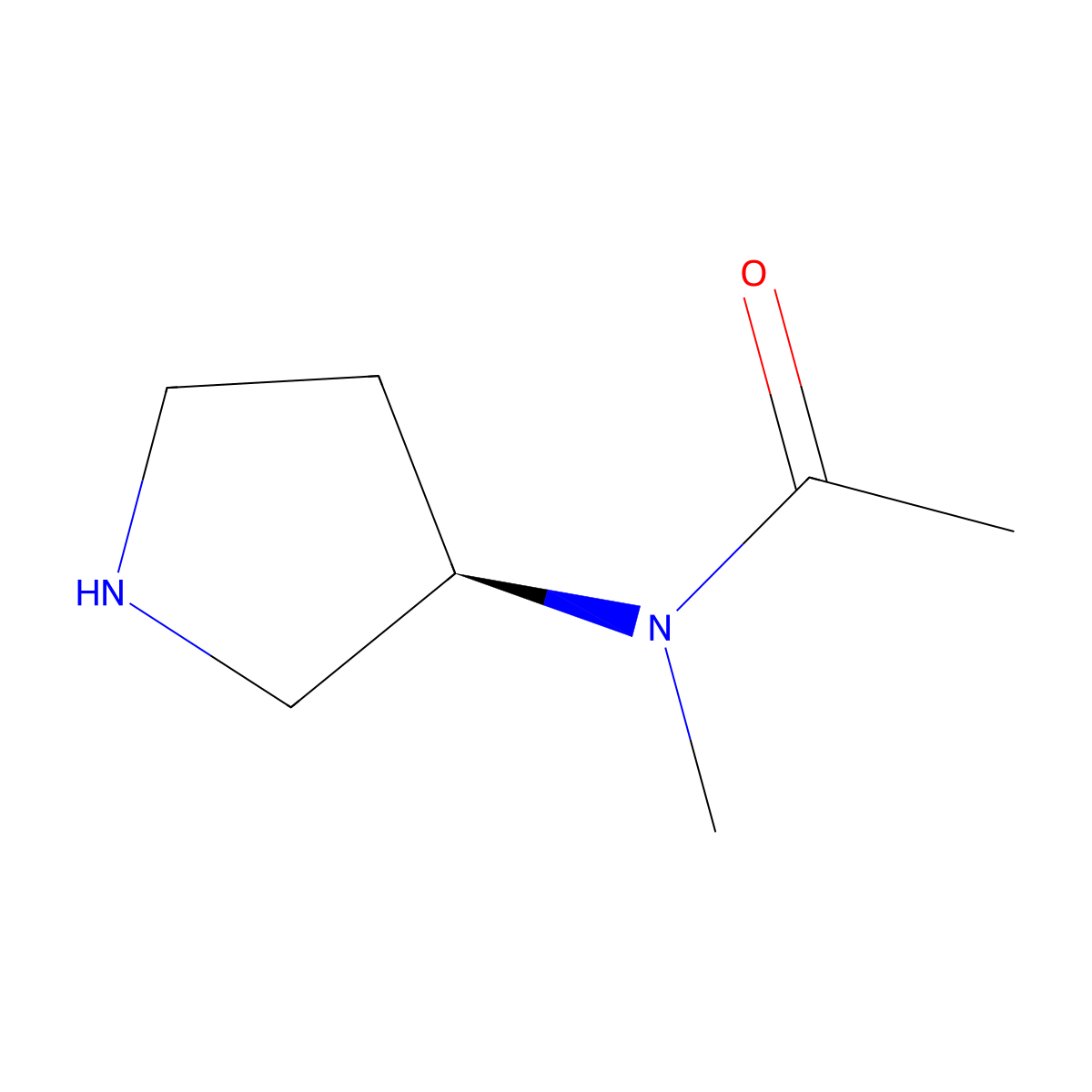 N-Methyl-N-[(3R)-pyrrolidin-3-YL]acetamide molecular structure, CAS 550370-81-5