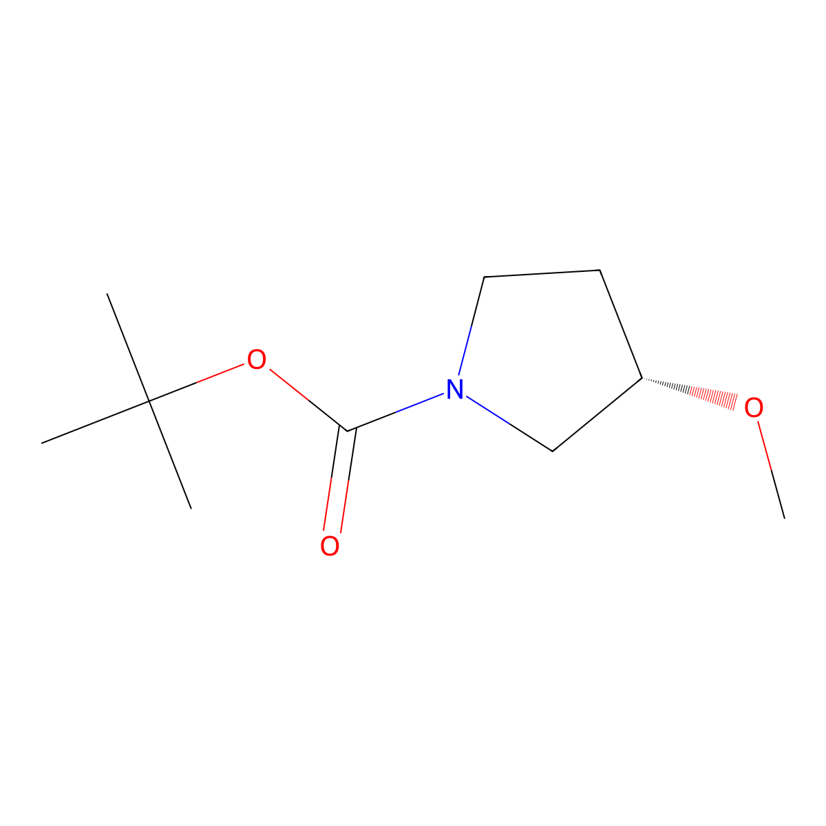 (S)-tert-Butyl 3-methoxypyrrolidine-1-carboxylate molecular structure, CAS 550371-69-2