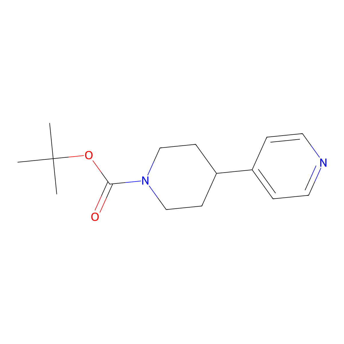Tert-butyl 4-(pyridin-4-yl)piperidine-1-carboxylate molecular structure, CAS 550371-76-1