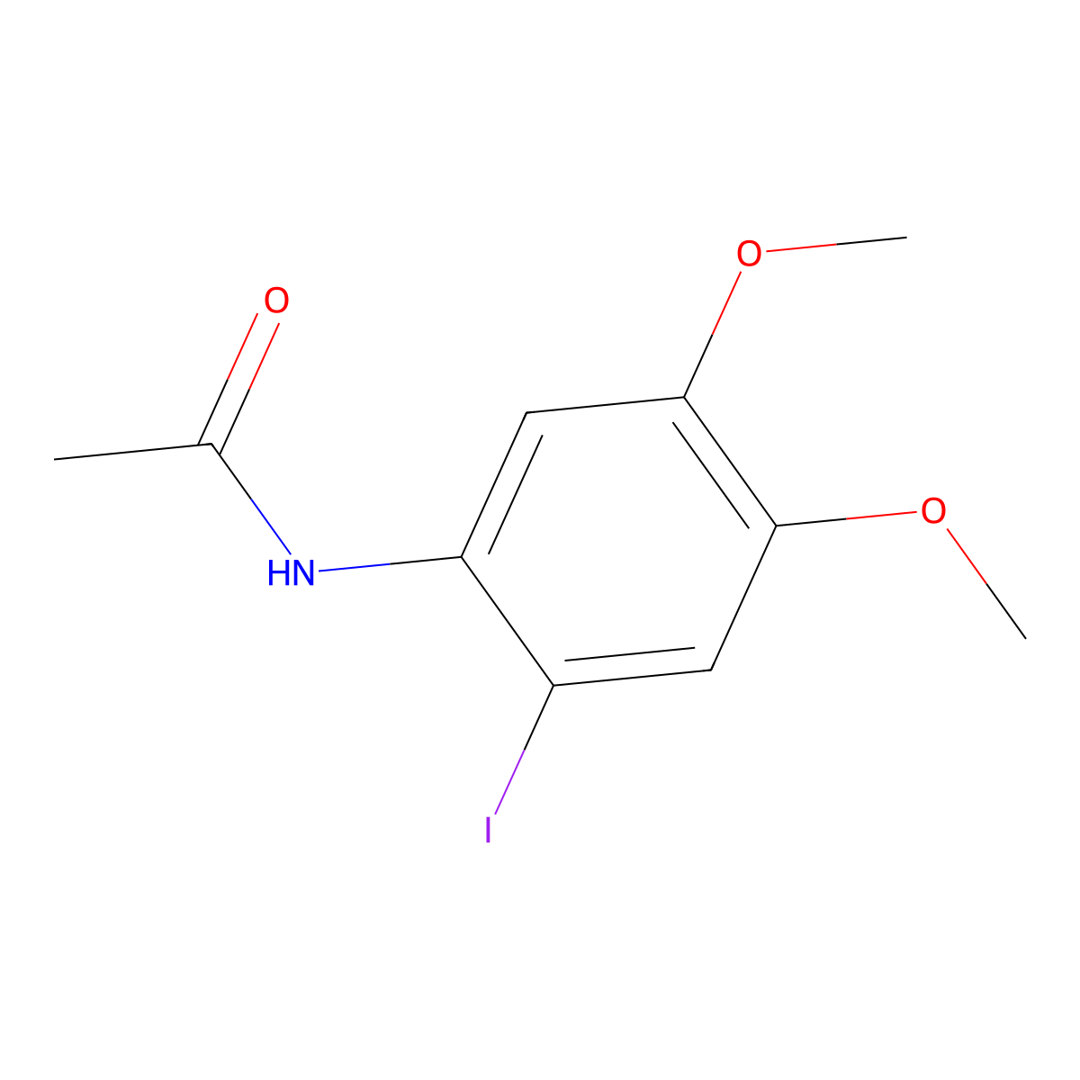 N-(2-Iodo-4,5-dimethoxyphenyl)acetamide molecular structure, CAS 550372-53-7