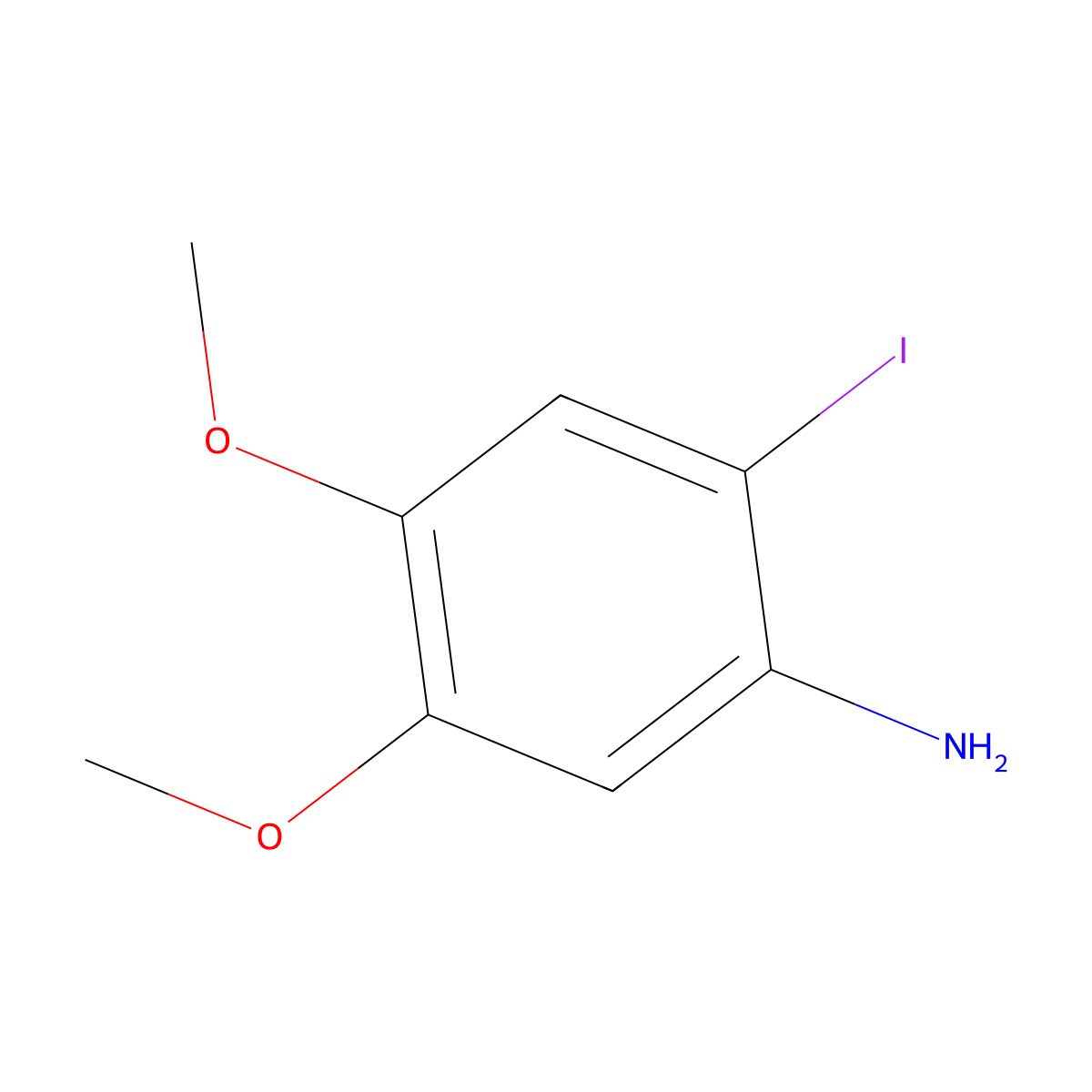 2-Iodo-4,5-dimethoxyaniline molecular structure, CAS 550372-54-8