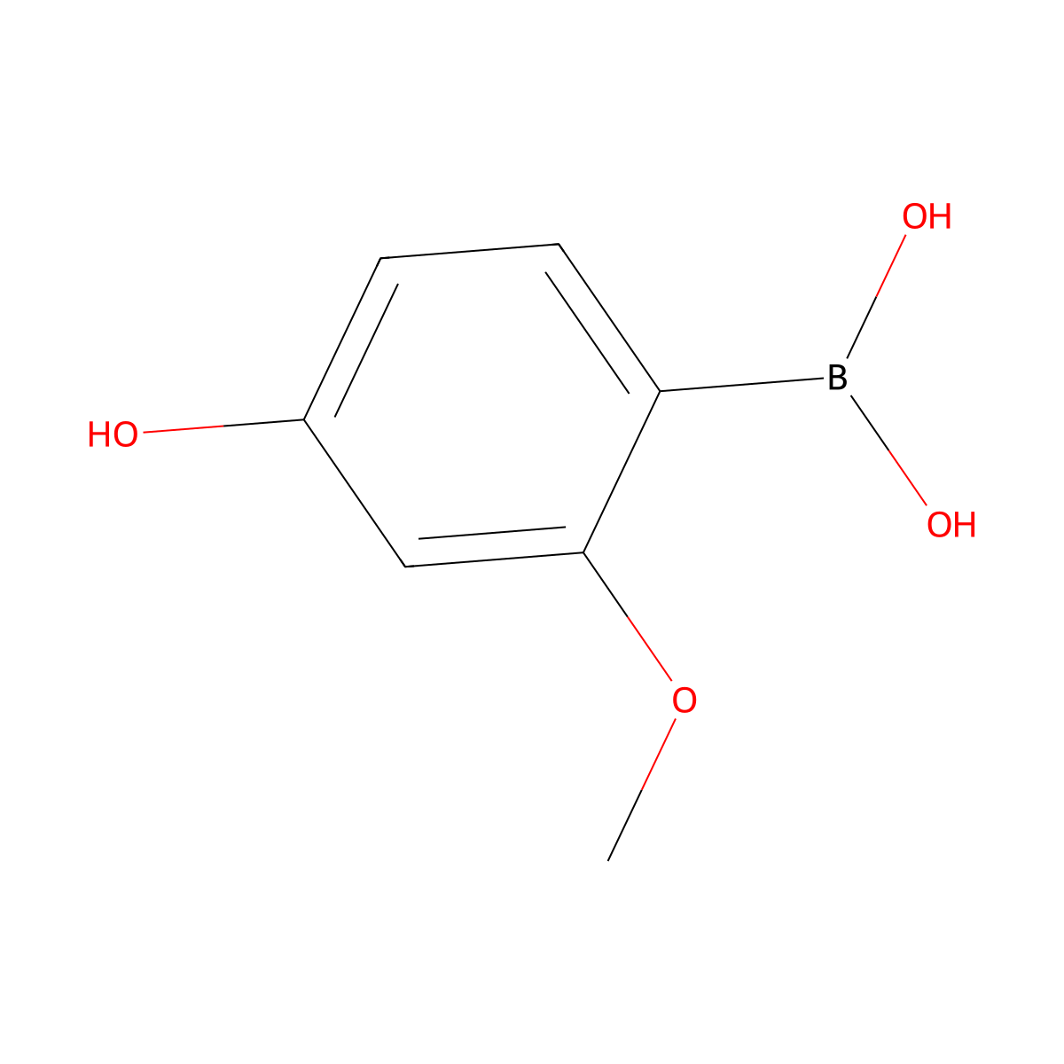 (4-Hydroxy-2-methoxyphenyl)boronic acid molecular structure, CAS 550373-98-3