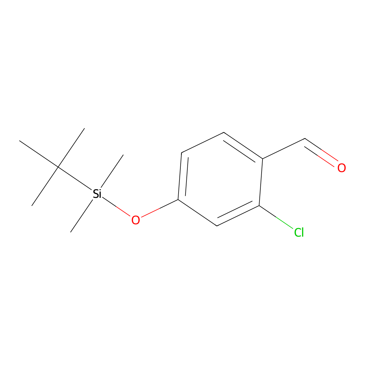4-[(Tert-butyldimethylsilyl)oxy]-2-chlorobenzaldehyde molecular structure, CAS 550377-89-4