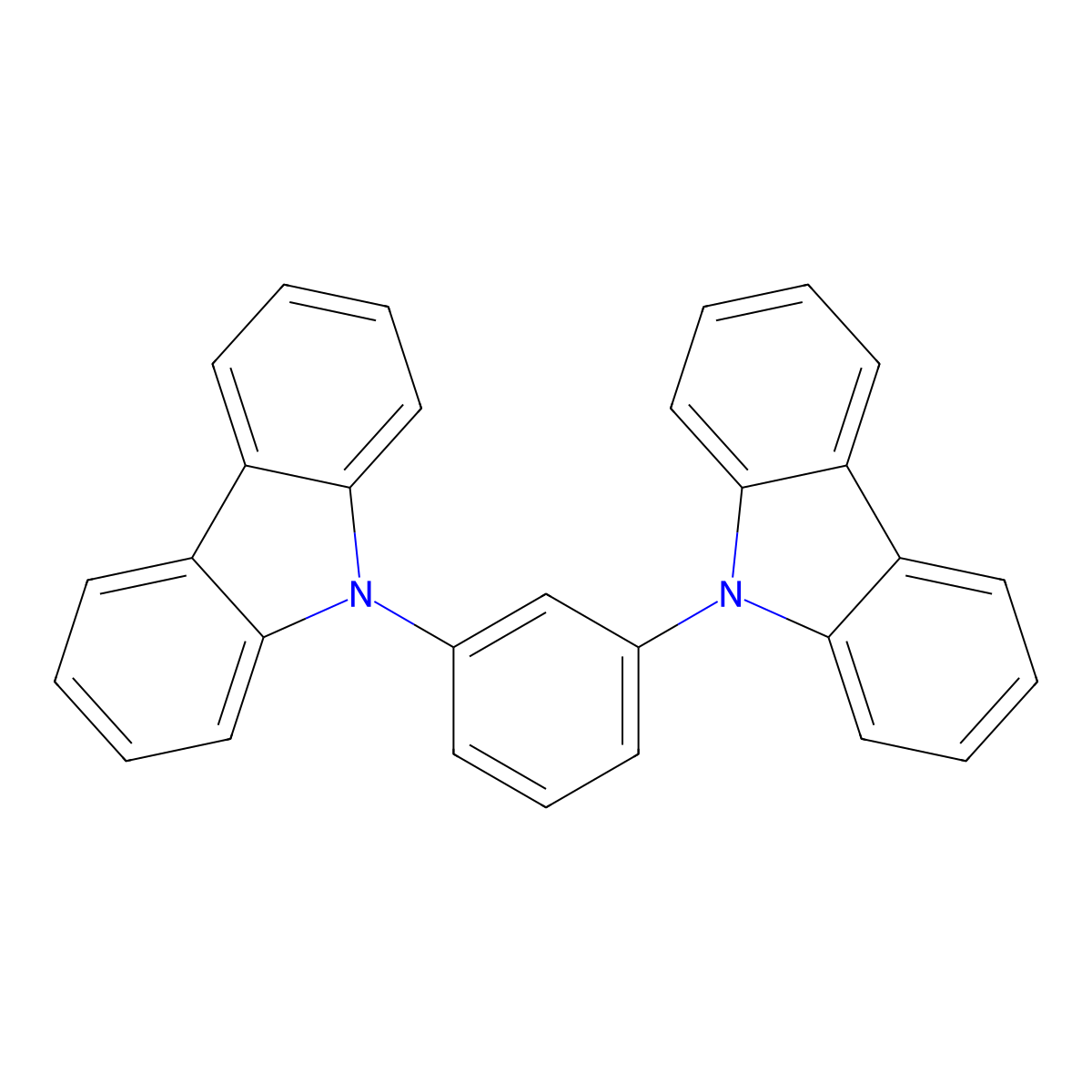 1,3-Bis(N-carbazolyl)benzene molecular structure, CAS 550378-78-4