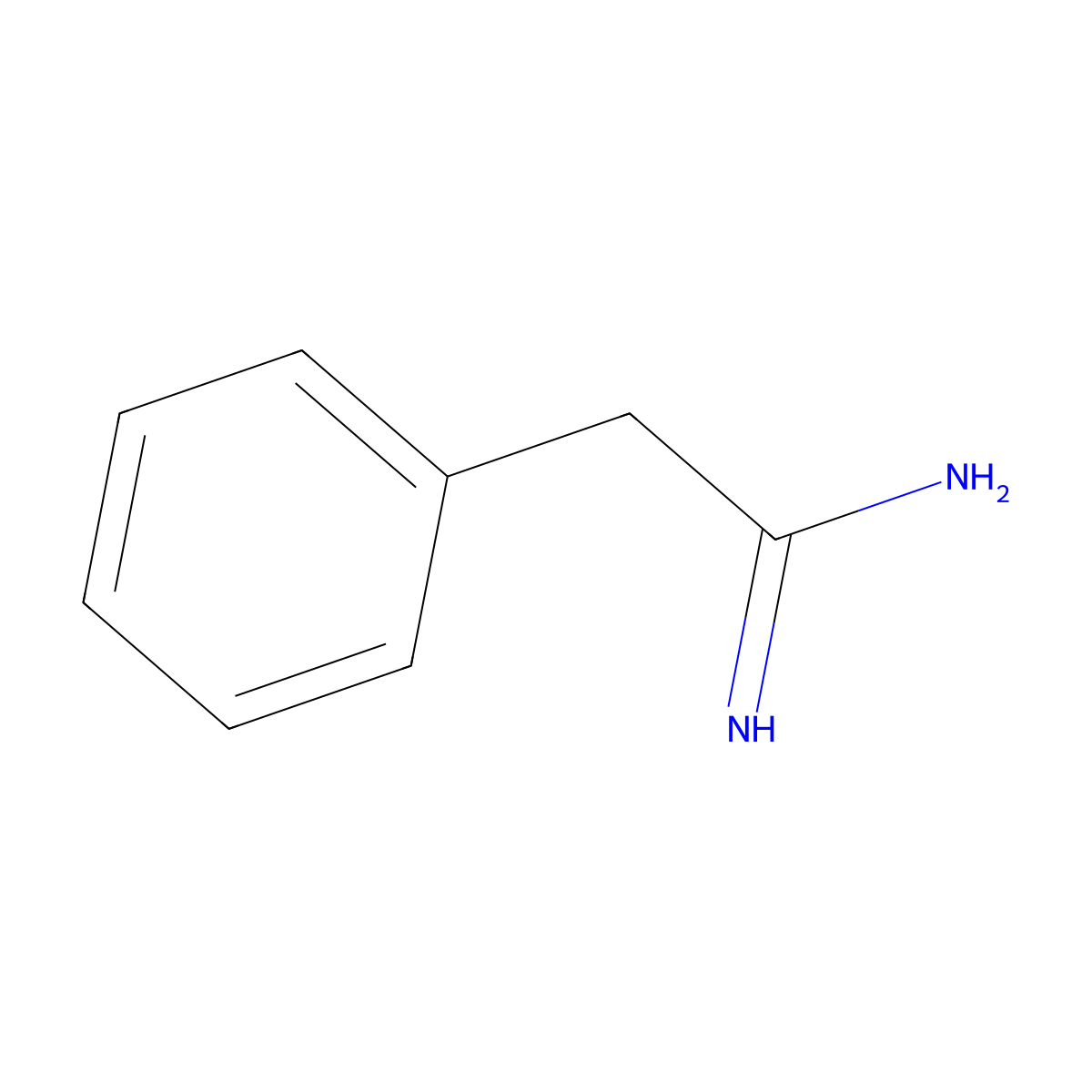 Benzeneethanimidamide molecular structure, CAS 5504-24-5