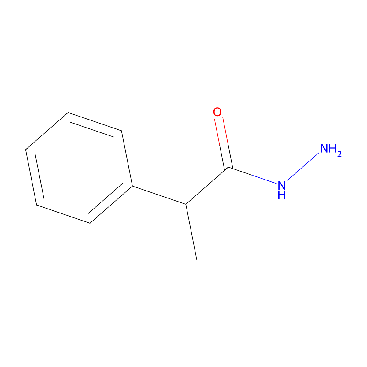 2-Phenylpropanehydrazide molecular structure, CAS 5504-48-3