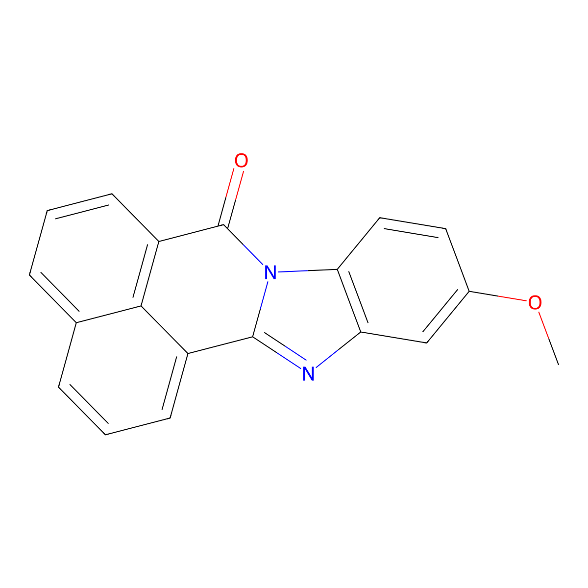 7H-Benzimidazo[2,1-a]benz[de]isoquinolin-7-one, 11-methoxy- molecular structure, CAS 5504-69-8