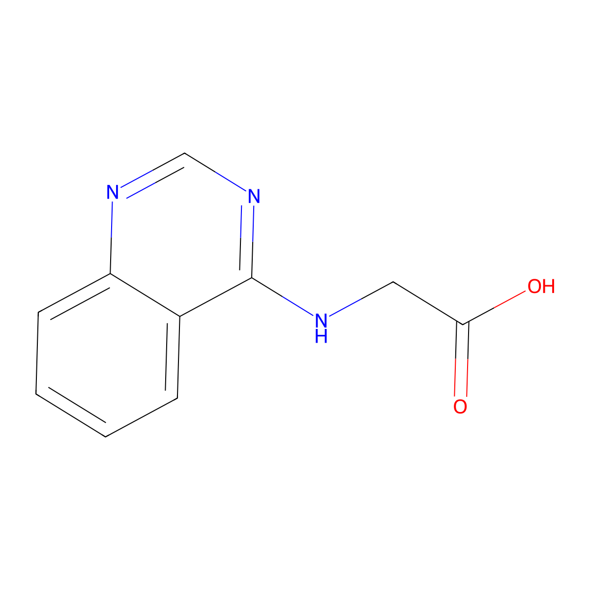 (Quinazolin-4-ylamino)acetic acid molecular structure, CAS 55040-11-4