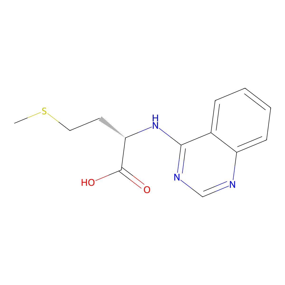 L-Methionine, N-4-quinazolinyl- molecular structure, CAS 55040-15-8