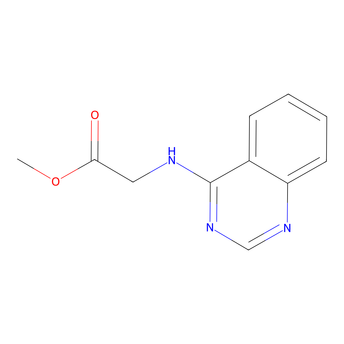 Methyl 2-[(quinazolin-4-yl)amino]acetate molecular structure, CAS 55040-16-9
