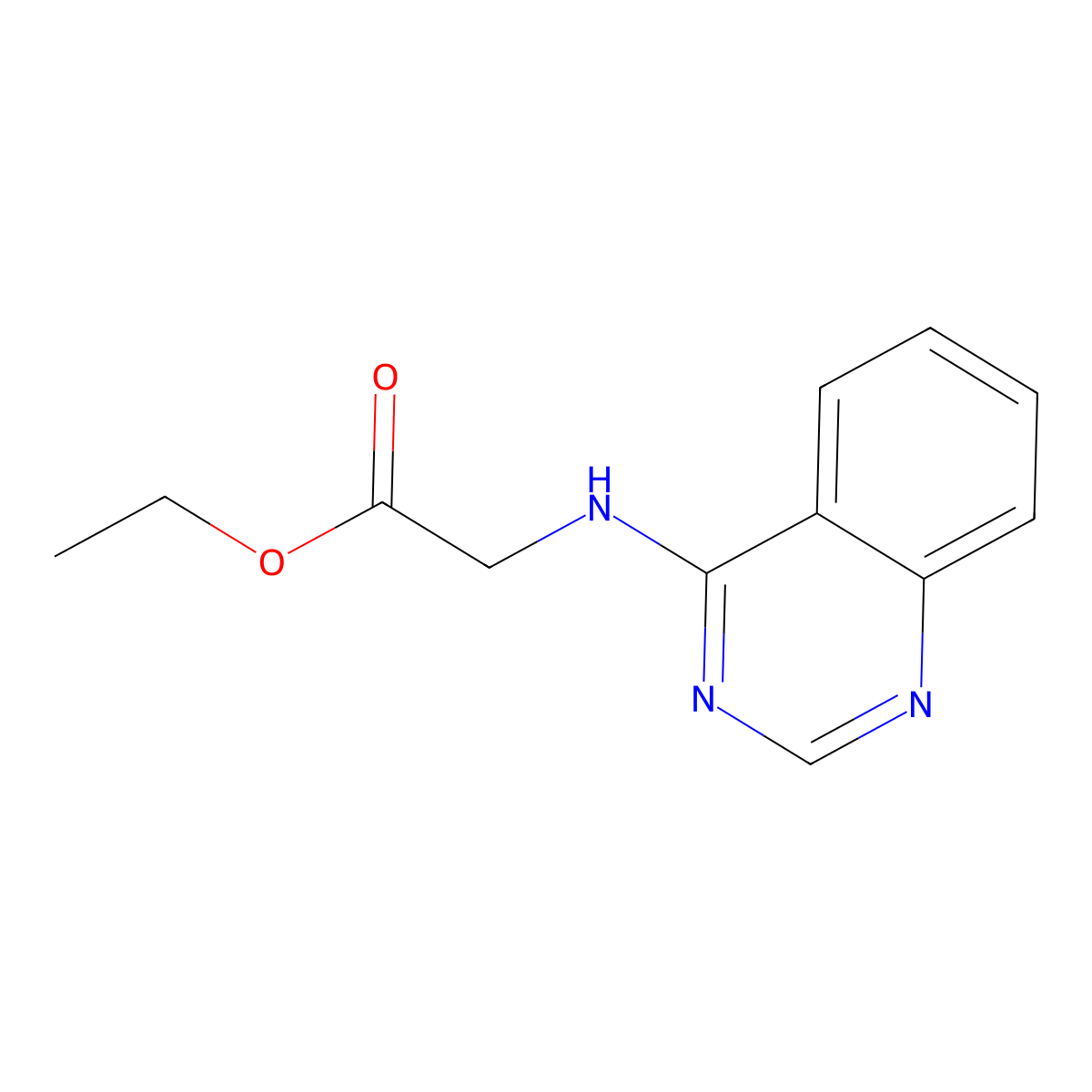 Ethyl quinazolin-4-ylglycinate molecular structure, CAS 55040-17-0