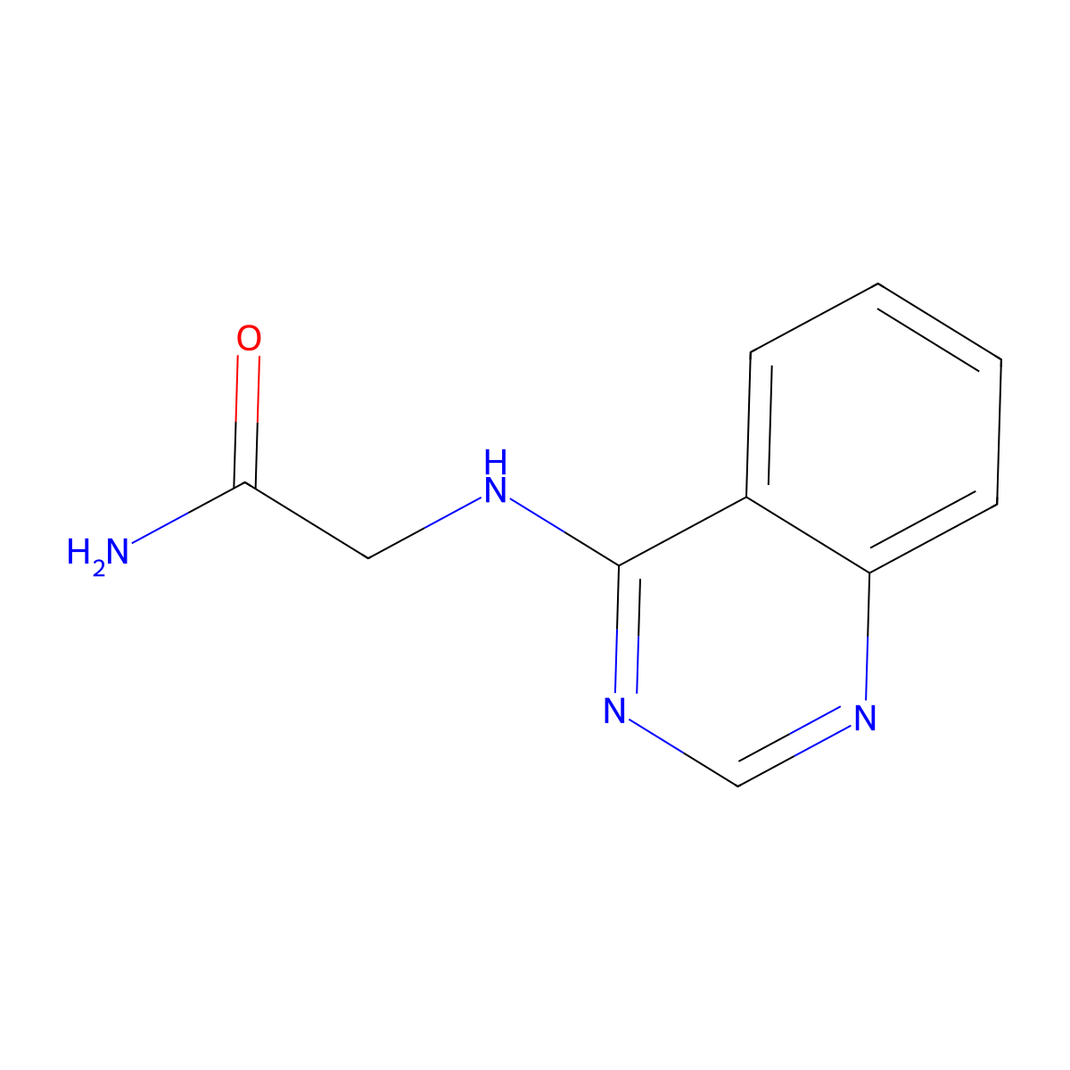 2-[(Quinazolin-4-yl)amino]acetamide molecular structure, CAS 55040-21-6