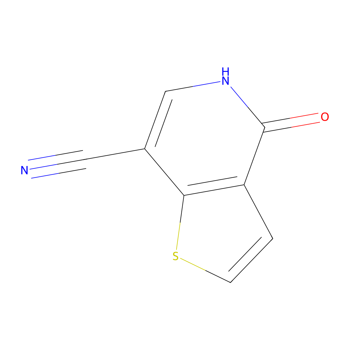 4-Oxo-4,5-dihydrothieno[3,2-c]pyridine-7-carbonitrile molecular structure, CAS 55040-34-1