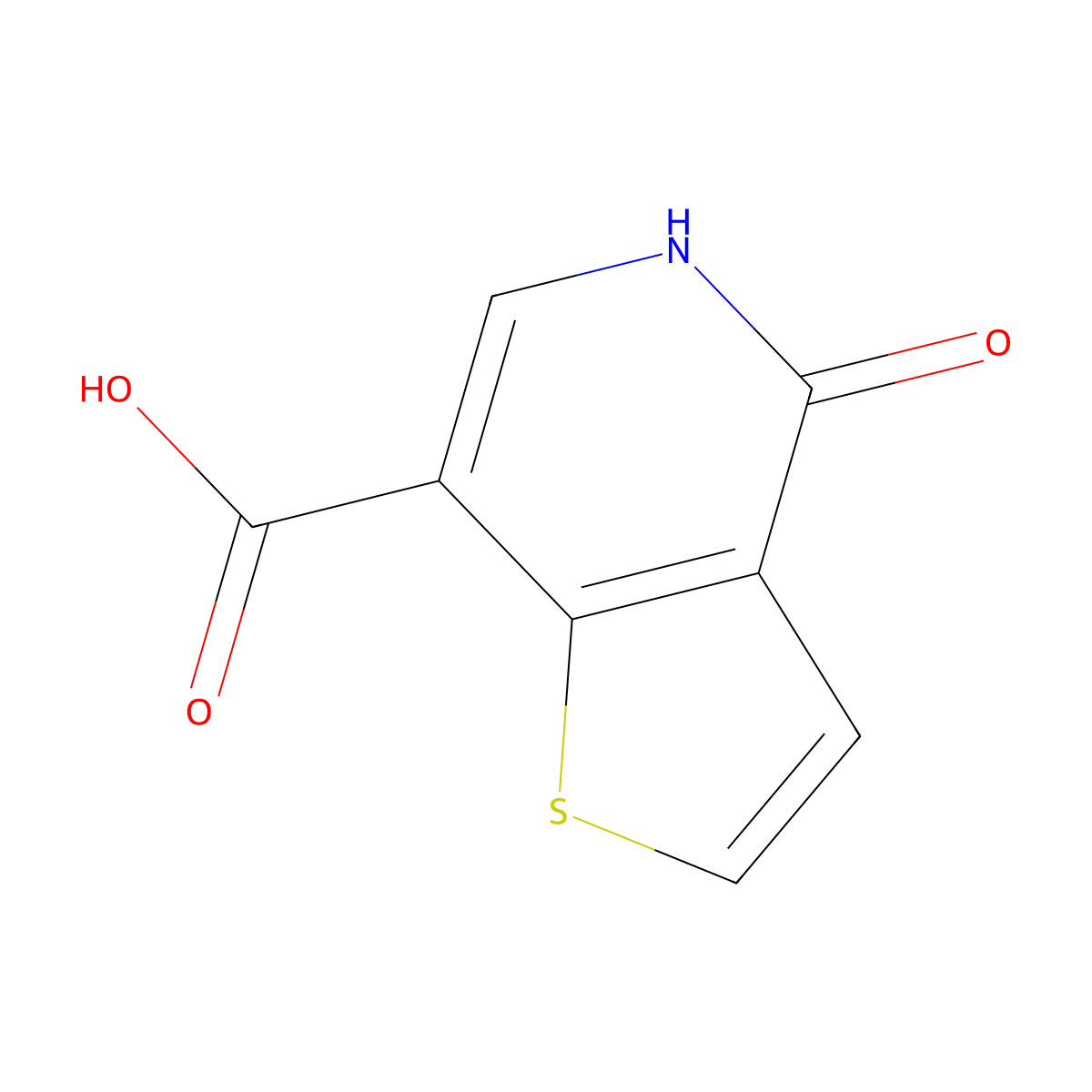 4-Hydroxythieno[3,2-c]pyridine-7-carboxylic acid molecular structure, CAS 55040-46-5