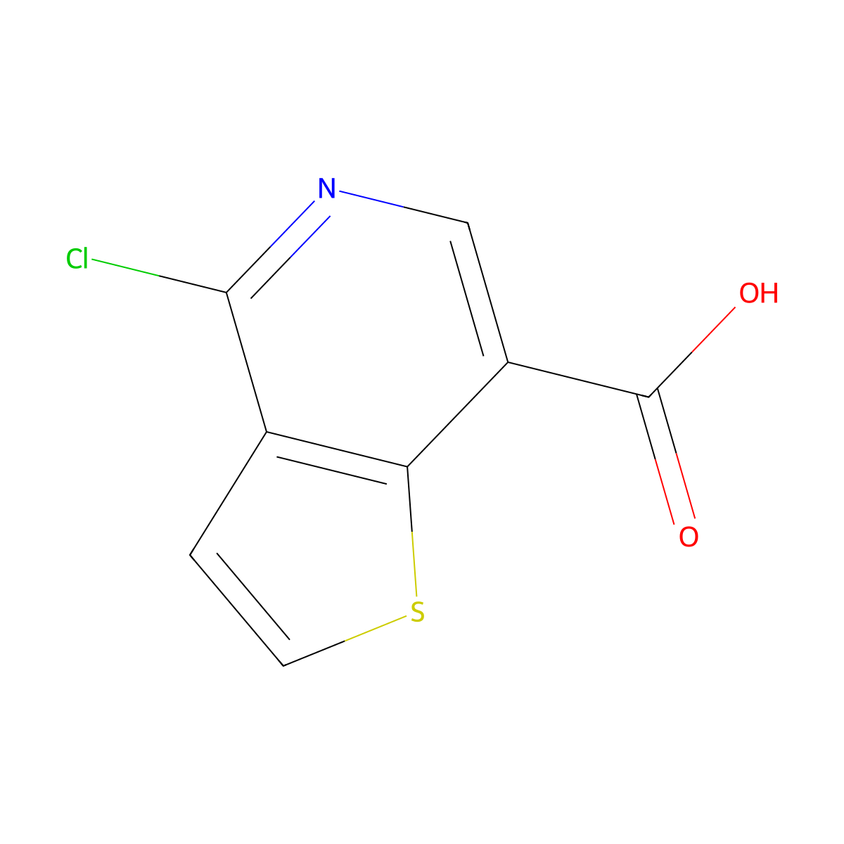 4-Chlorothieno[3,2-c]pyridine-7-carboxylic acid molecular structure, CAS 55040-48-7