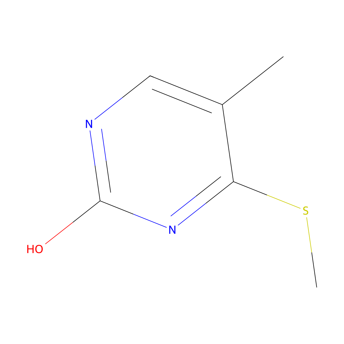 5-Methyl-4-(methylthio)pyrimidin-2-ol molecular structure, CAS 55040-79-4