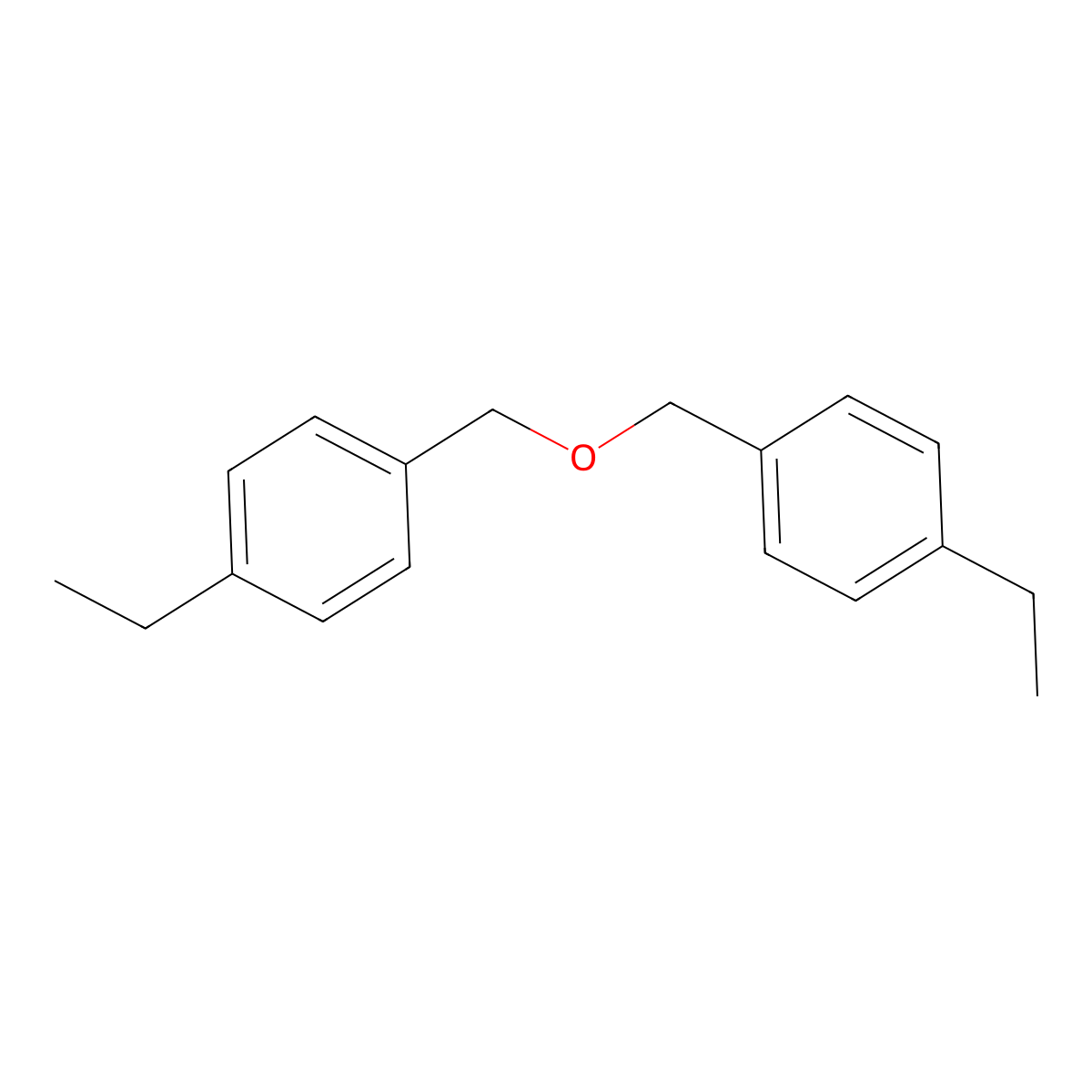 1,1'-(Oxybis(methylene))bis(4-ethylbenzene) molecular structure, CAS 55044-97-8