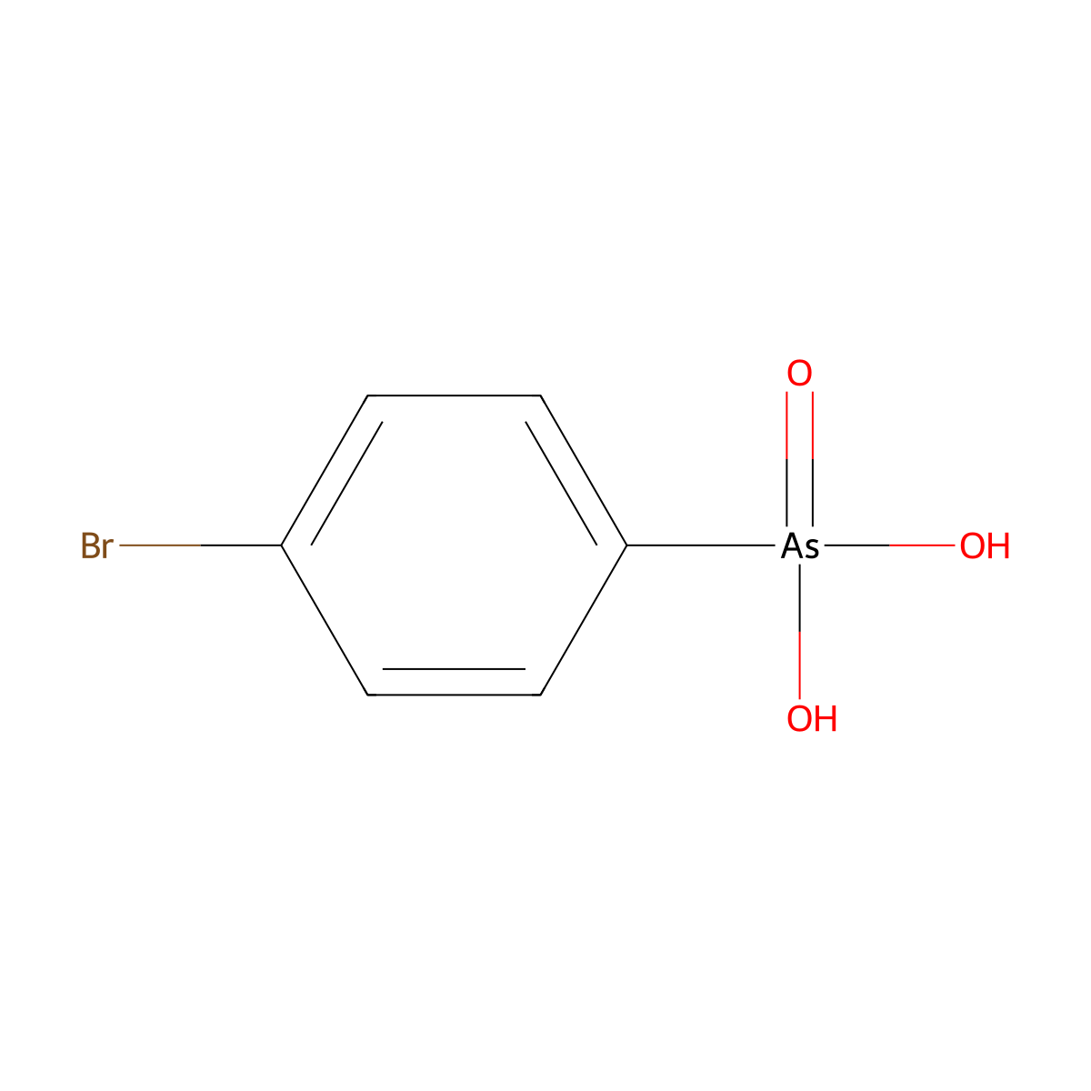 (4-Bromophenyl)arsonic acid molecular structure, CAS 55048-80-1