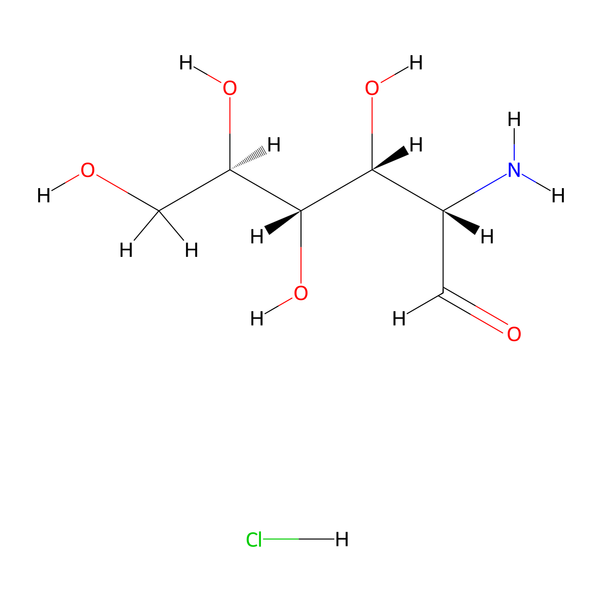 D-Mannose, 2-amino-2-deoxy-, hydrochloride (1:1) molecular structure, CAS 5505-63-5