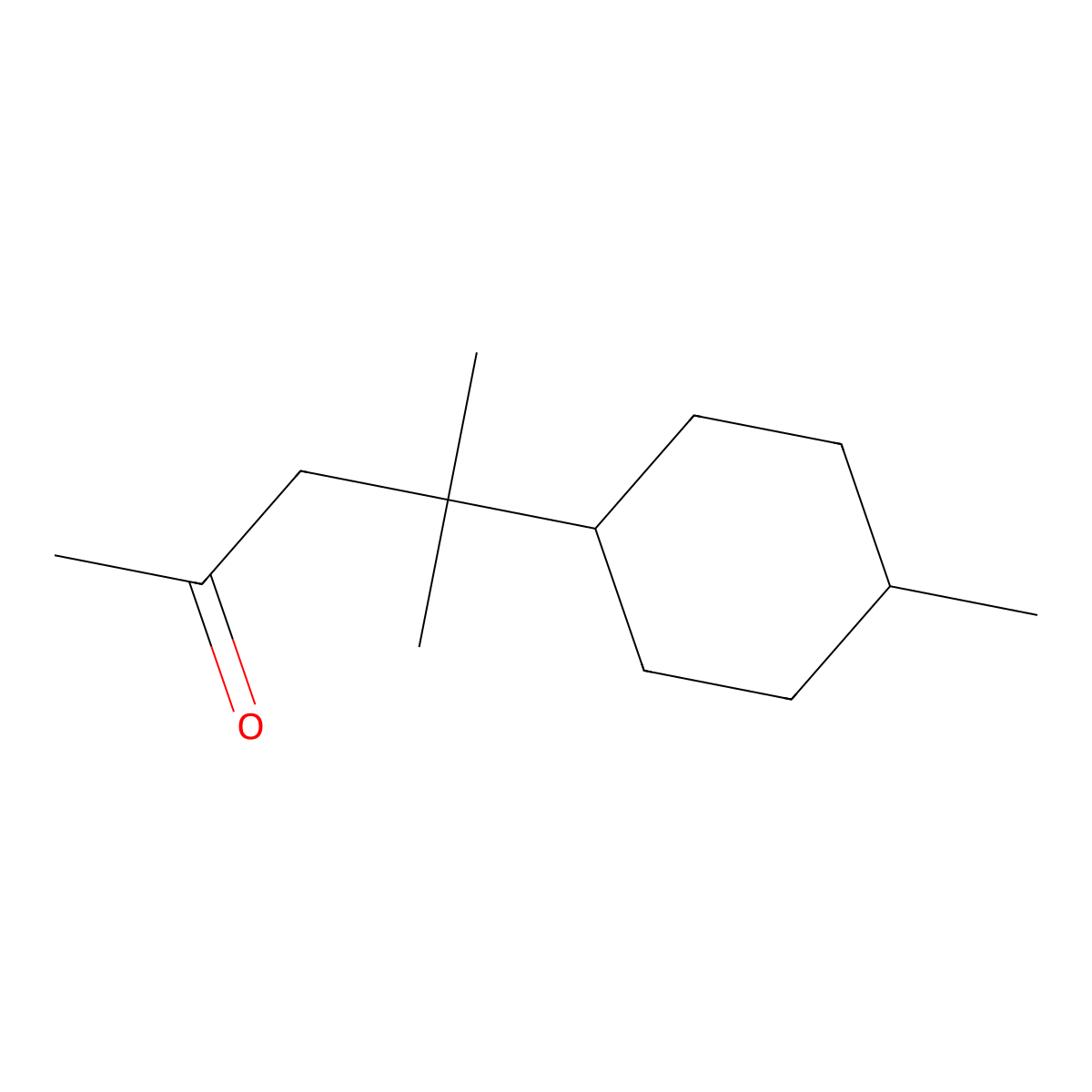 2-Pentanone, 4-methyl-4-(4-methylcyclohexyl)- molecular structure, CAS 5505-84-0