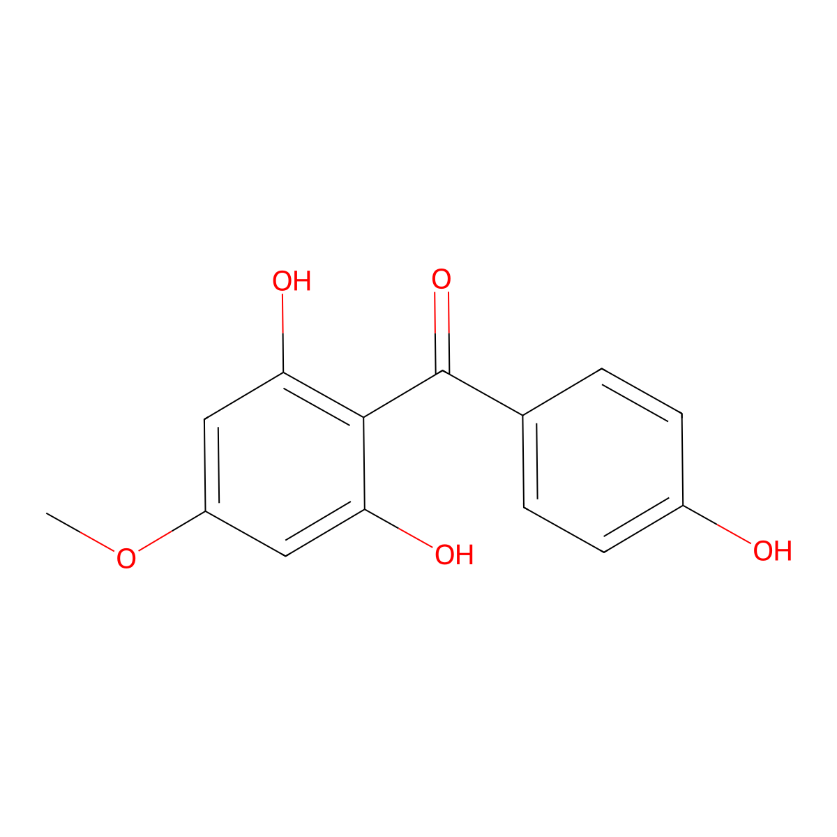 2,6,4'-Trihydroxy-4-methoxybenzophenone molecular structure, CAS 55051-85-9
