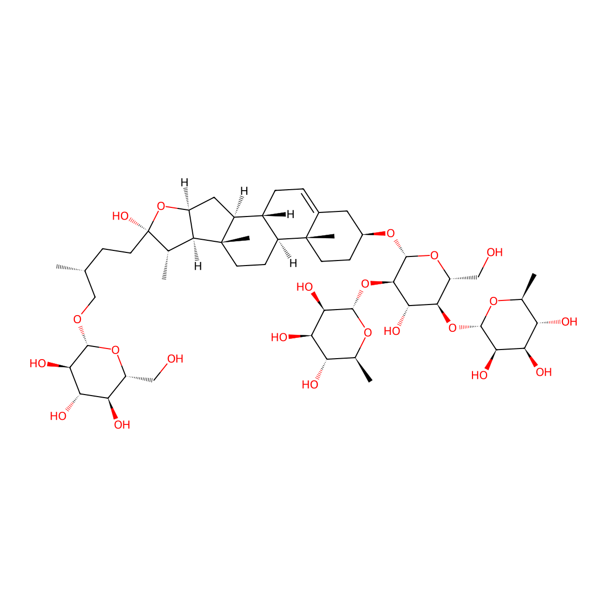 Protodioscin molecular structure, CAS 55056-80-9