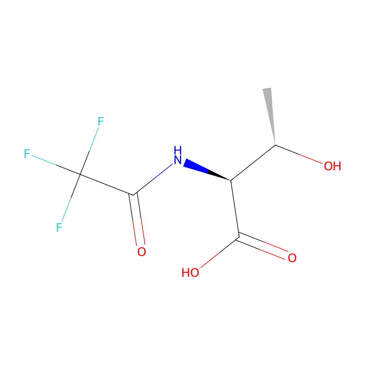 (2S,3S)-3-hydroxy-2-(trifluoroacetamido)butanoic acid molecular structure, CAS 55057-63-1
