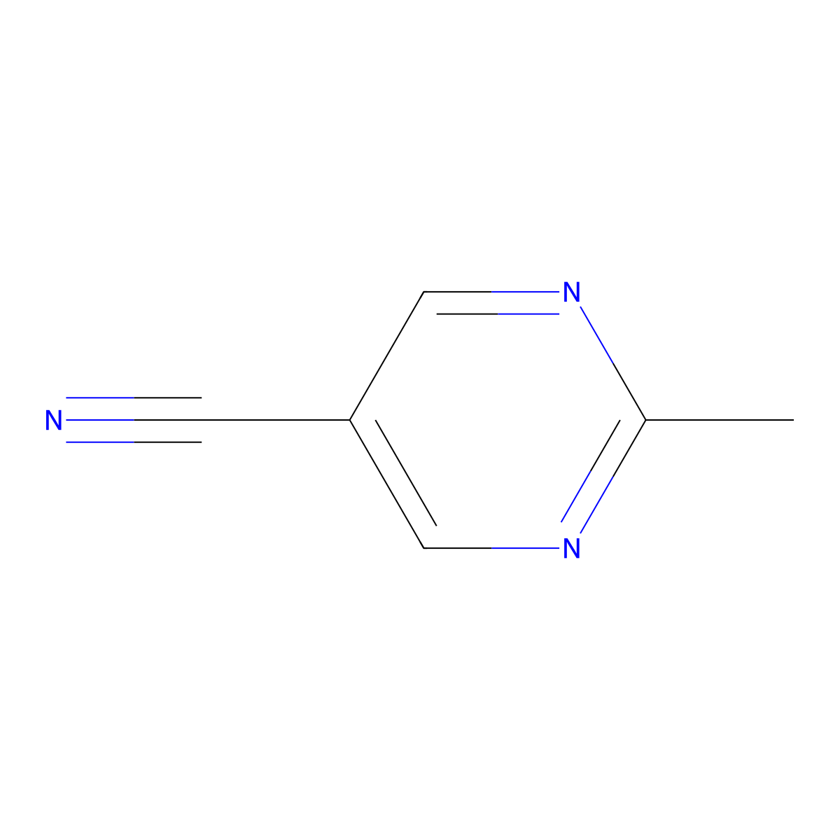 2-Methylpyrimidine-5-carbonitrile molecular structure, CAS 5506-97-8