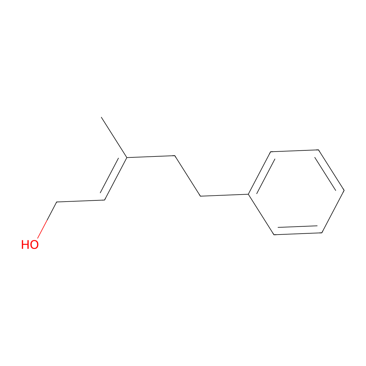 3-Methyl-5-phenylpent-2-en-1-ol molecular structure, CAS 55066-44-9