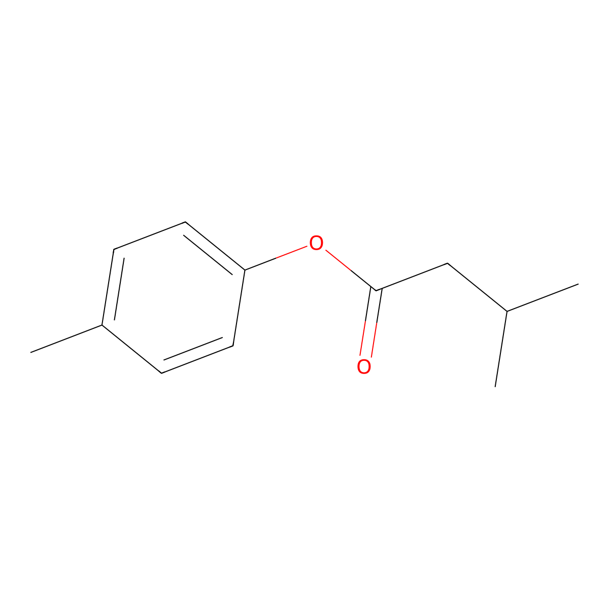 p-Cresyl isovalerate molecular structure, CAS 55066-56-3