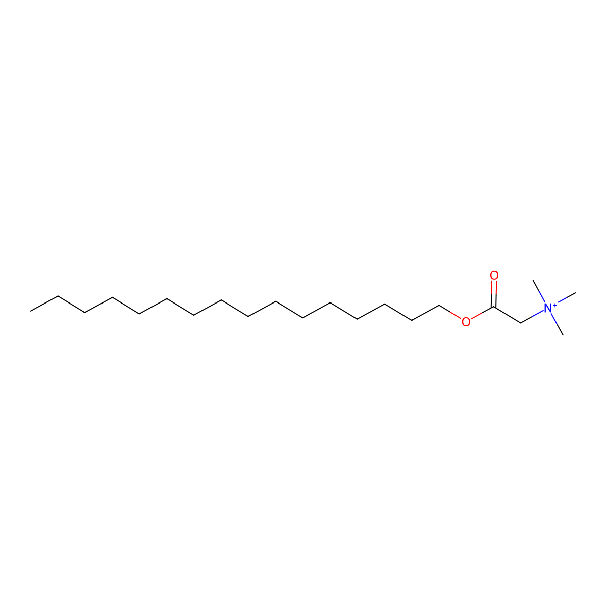 Ethanaminium, 2-(hexadecyloxy)-N,N,N-trimethyl-2-oxo- molecular structure, CAS 55068-19-4