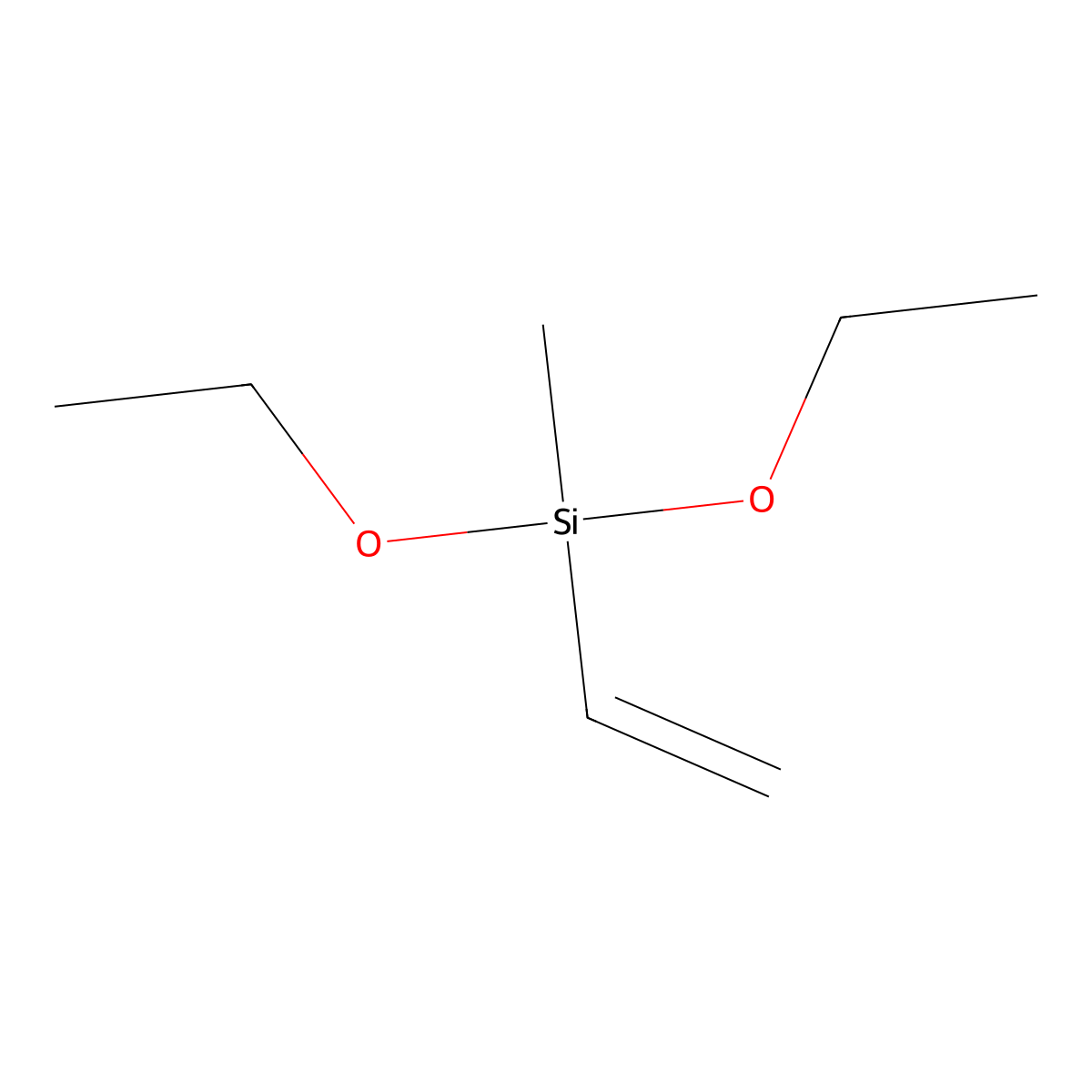 Silane, ethenyldiethoxymethyl- molecular structure, CAS 5507-44-8
