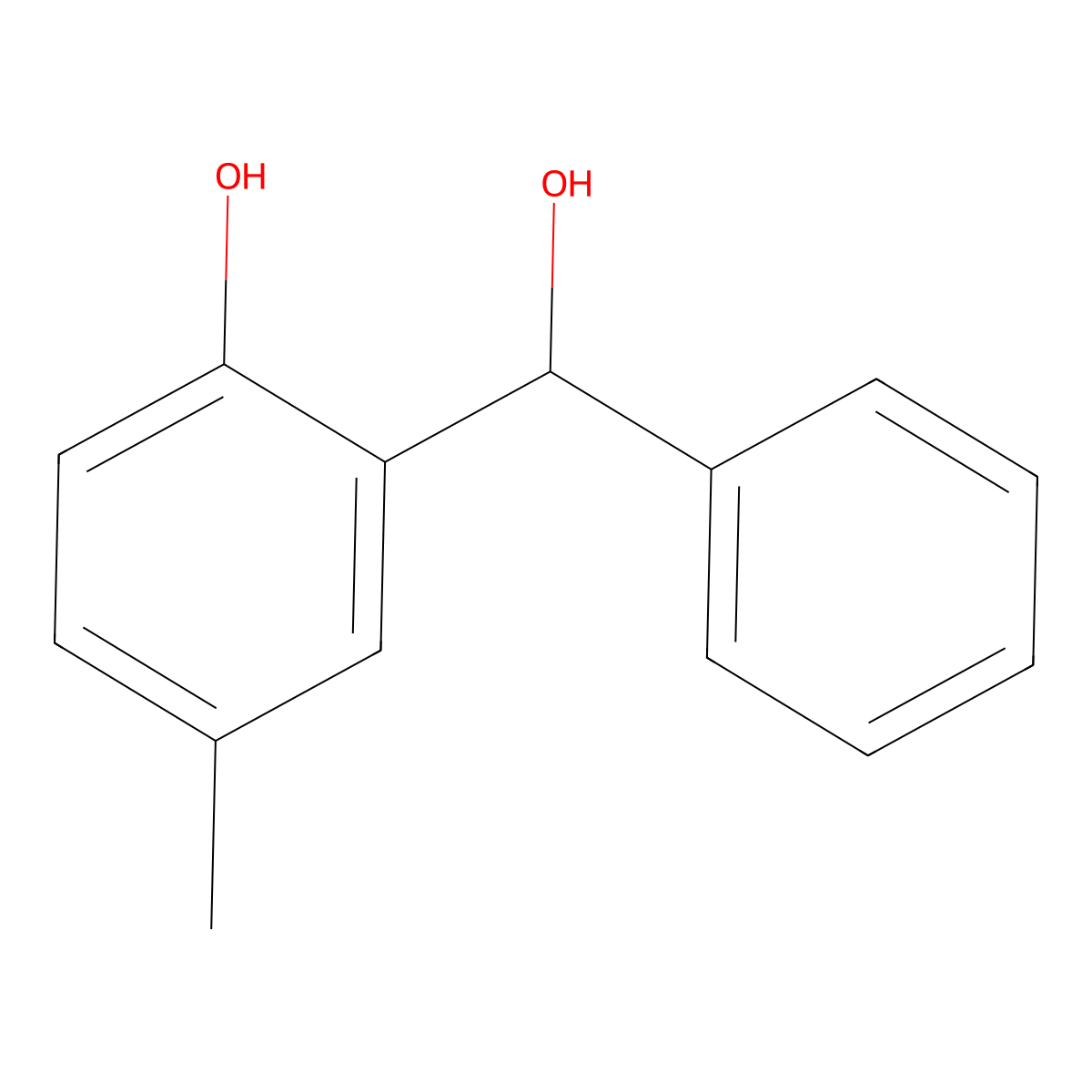 2-(Hydroxy(phenyl)methyl)-4-methylphenol molecular structure, CAS 55075-31-5