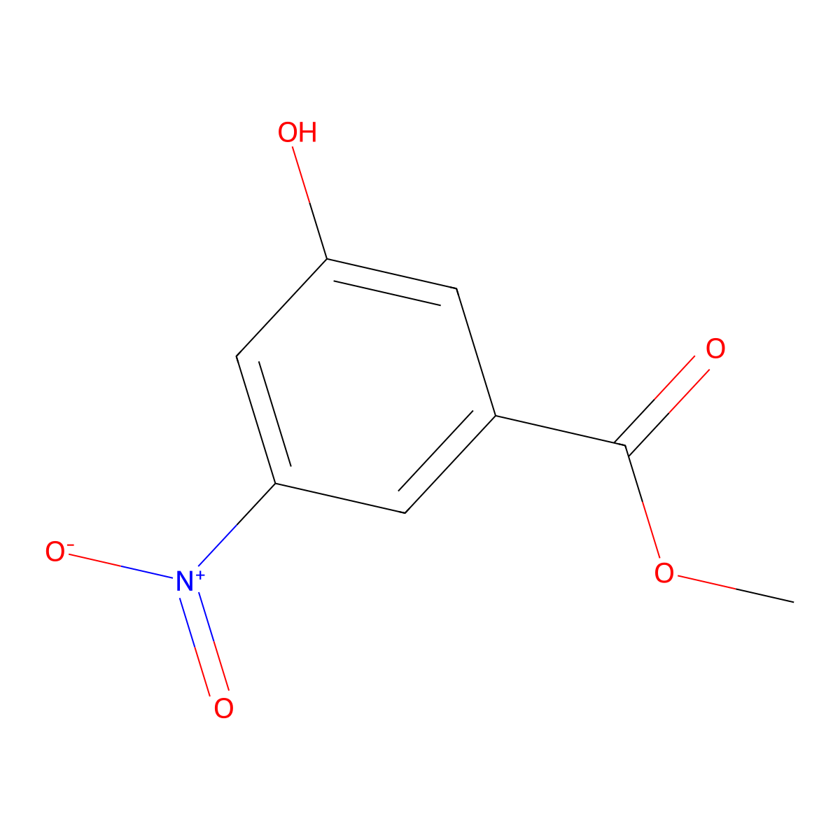 Methyl 3-hydroxy-5-nitrobenzoate molecular structure, CAS 55076-32-9