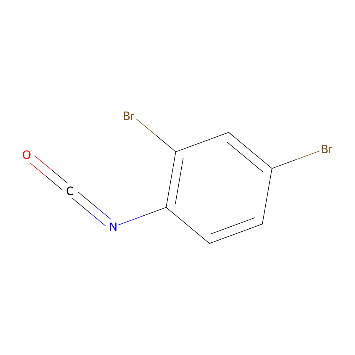 2,4-Dibromophenyl isocyanate molecular structure, CAS 55076-90-9