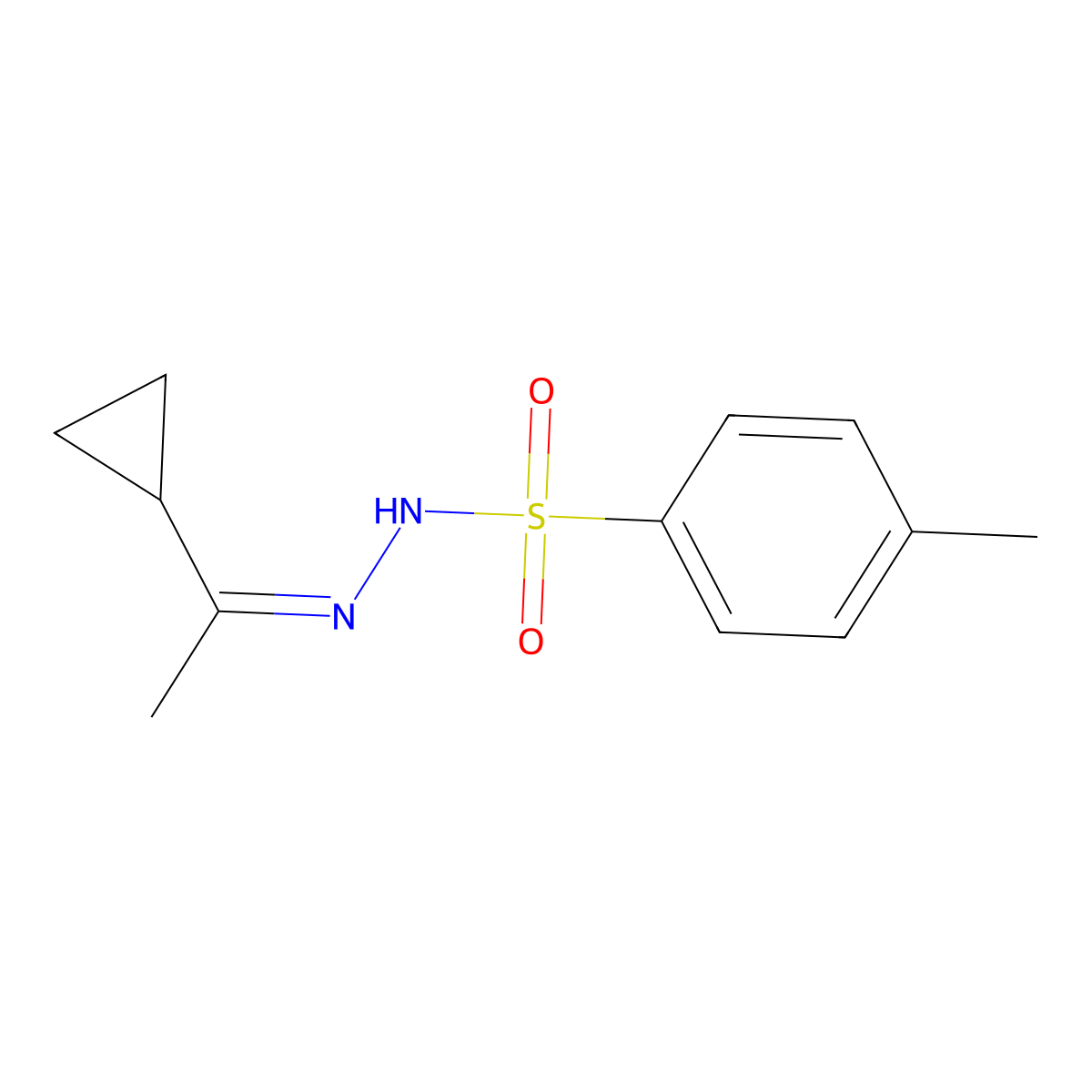 N-(1-cyclopropylethylideneamino)-4-methylbenzenesulfonamide molecular structure, CAS 5508-41-8