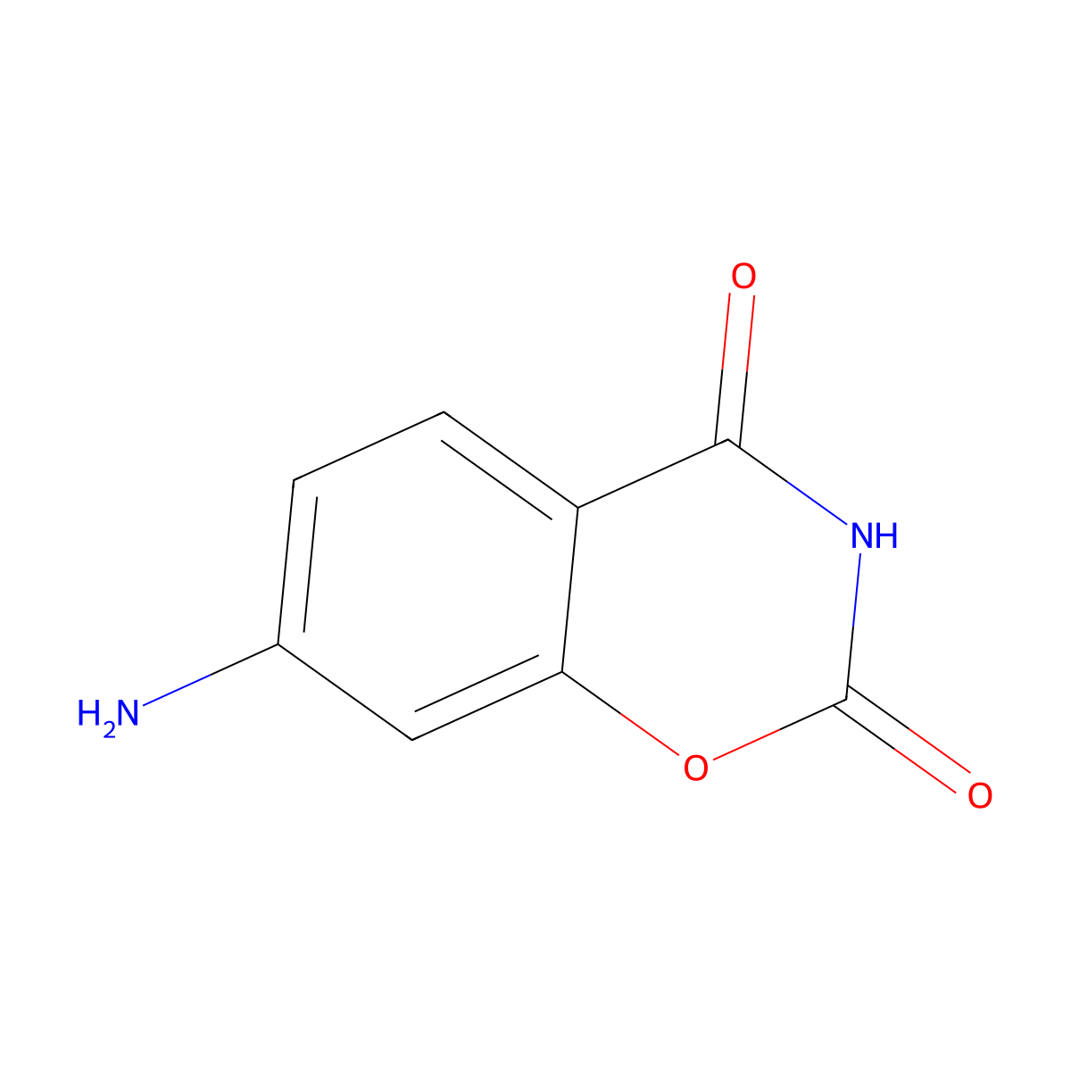 7-Amino-3,4-dihydro-2H-1,3-benzoxazine-2,4-dione molecular structure, CAS 55080-39-2