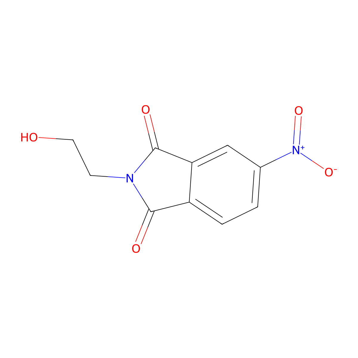 N-(2-Hydroxyethyl)-4-nitrophthalimide molecular structure, CAS 55080-96-1