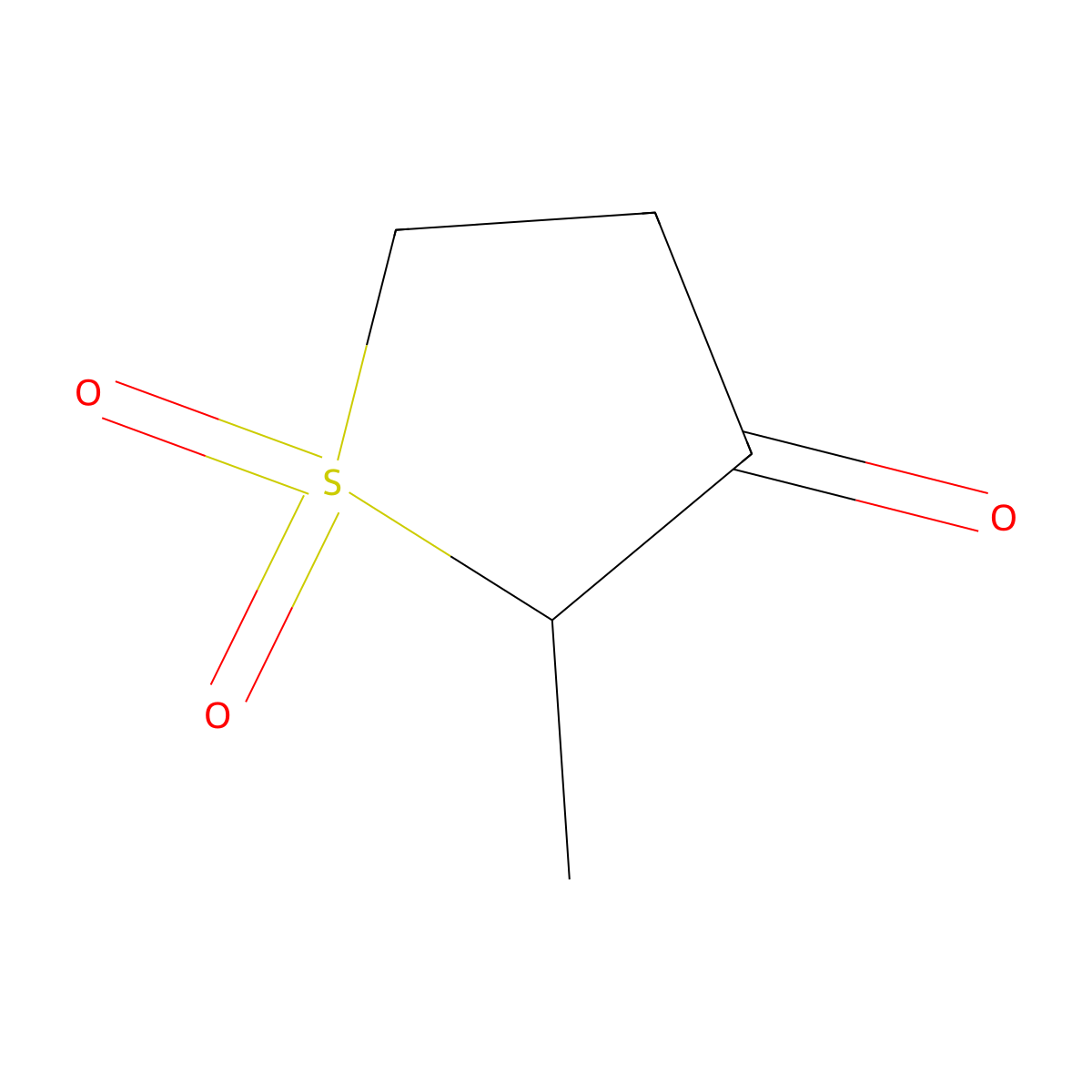 2-Methyl-3-oxothiophane-1-dioxide molecular structure, CAS 55081-82-8