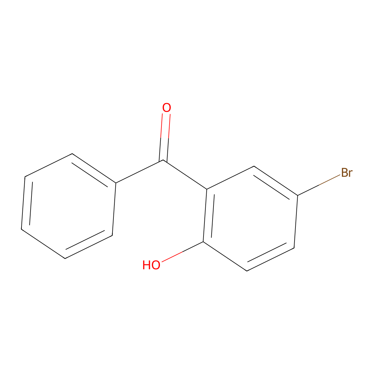 5-Bromo-2-hydroxybenzophenone molecular structure, CAS 55082-33-2