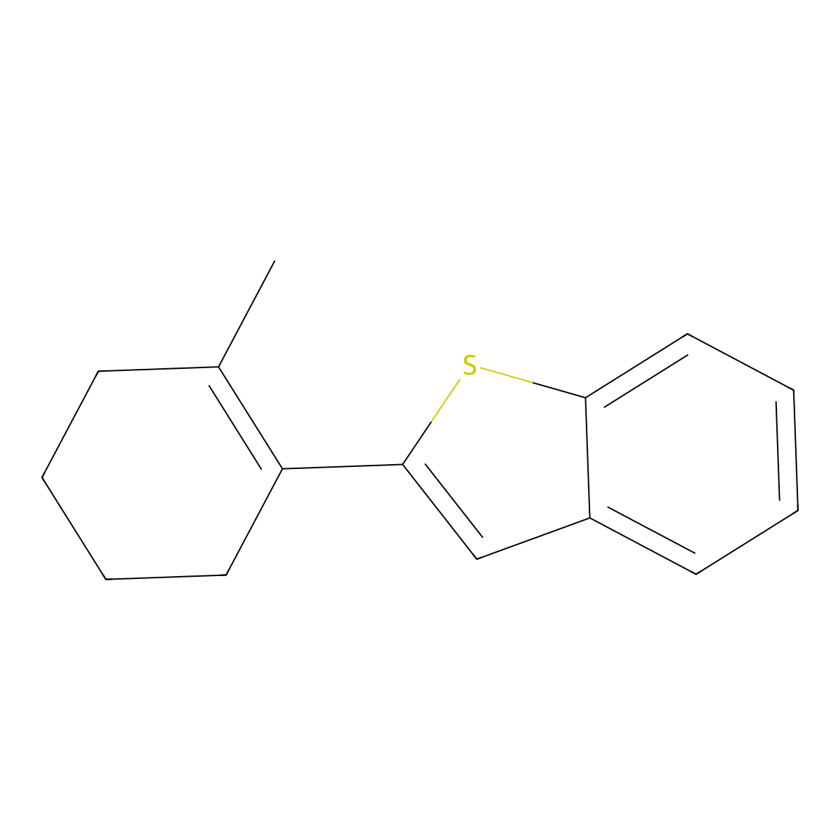 2-(2-Methylcyclohex-1-en-1-yl)benzo[b]thiophene molecular structure, CAS 55084-50-9