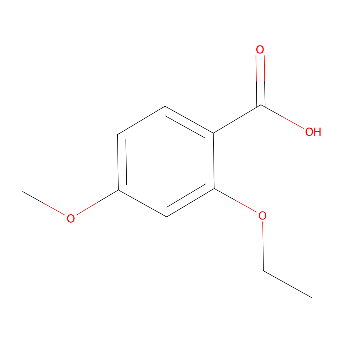 2-Ethoxy-4-methoxybenzoic acid molecular structure, CAS 55085-15-9