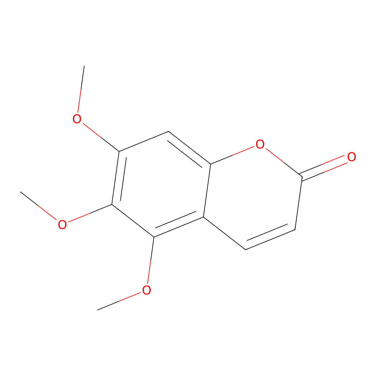 5,6,7-Trimethoxycoumarin molecular structure, CAS 55085-47-7