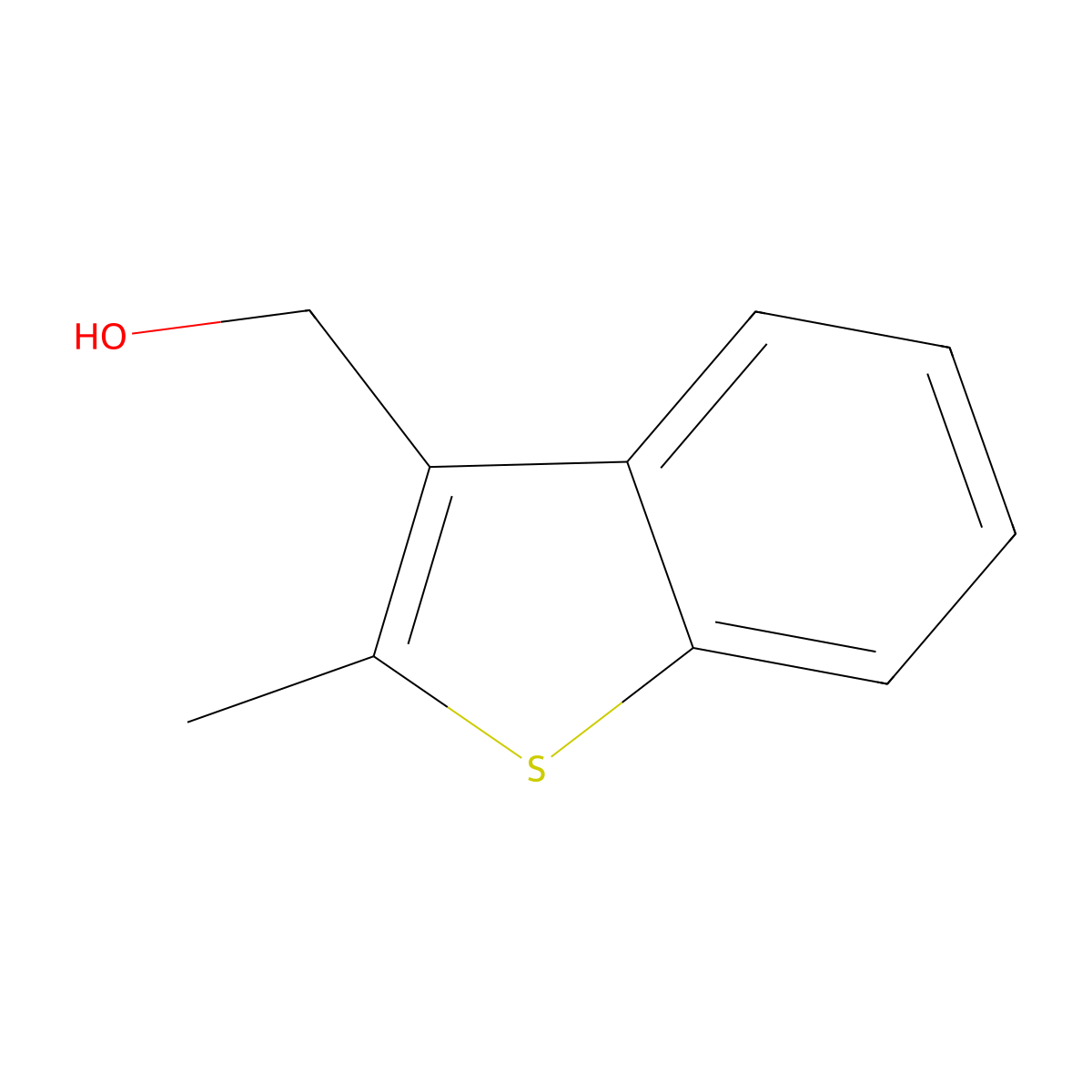 (2-Methyl-1-benzothiophen-3-yl)methanol molecular structure, CAS 55085-93-3