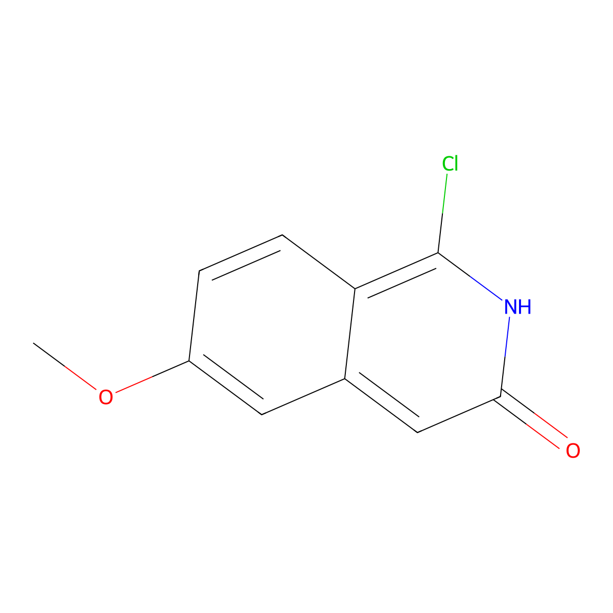 1-Chloro-6-methoxyisoquinolin-3(2H)-one molecular structure, CAS 55086-31-2