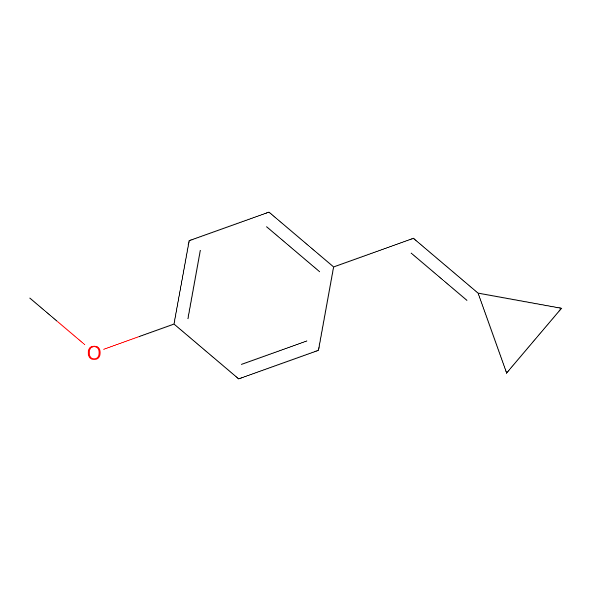 Benzene, 1-(cyclopropylidenemethyl)-4-methoxy- molecular structure, CAS 55088-84-1