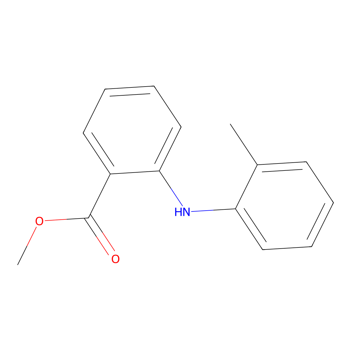 Methyl 2-(o-tolylamino)benzoate molecular structure, CAS 5509-39-7