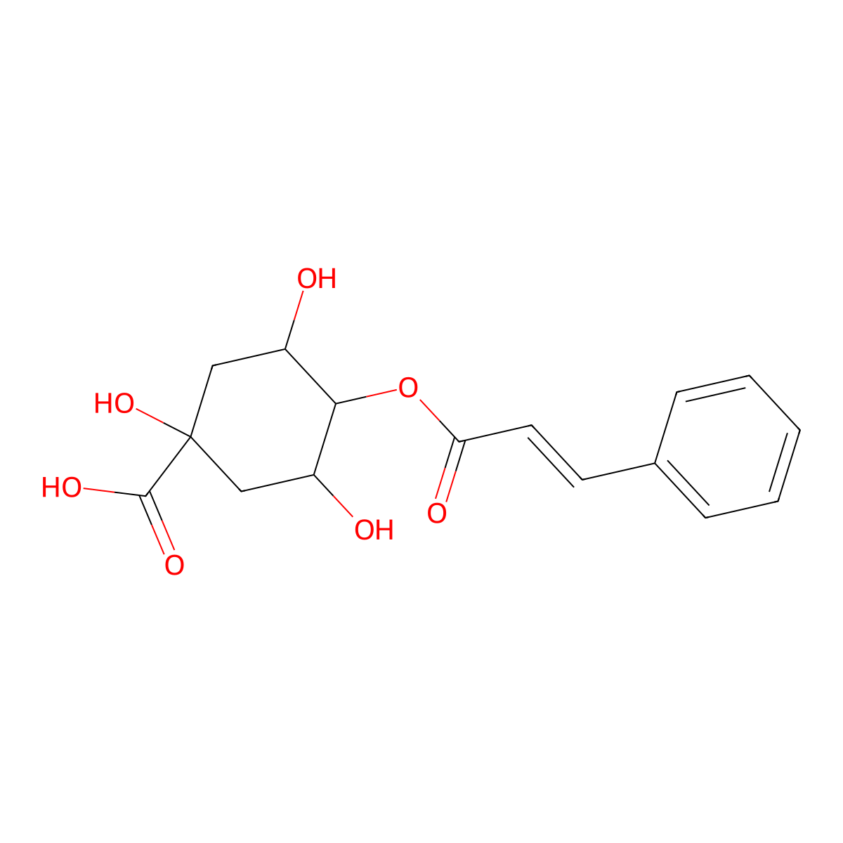 4-O-Cinnamoylquinic acid molecular structure, CAS 5509-70-6