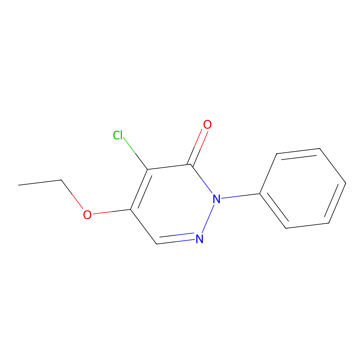4-Chloro-5-ethoxy-2-phenyl-3(2H)-pyridazinone molecular structure, CAS 5509-73-9